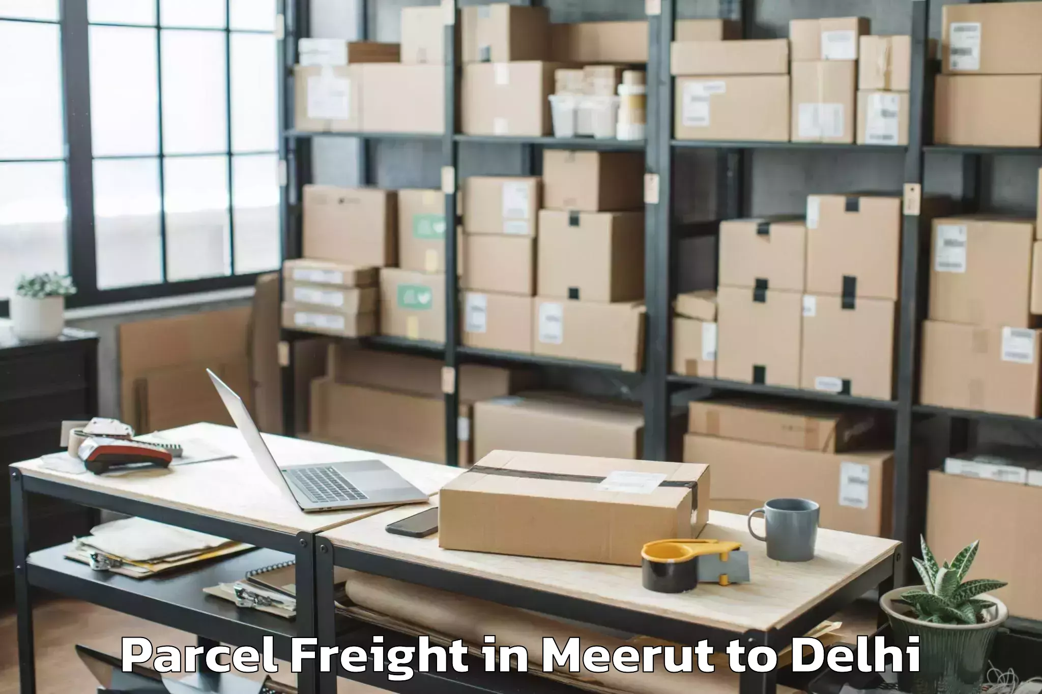 Trusted Meerut to Connaught Place Parcel Freight